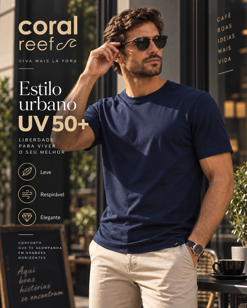 Blusa masculina Coral Reef