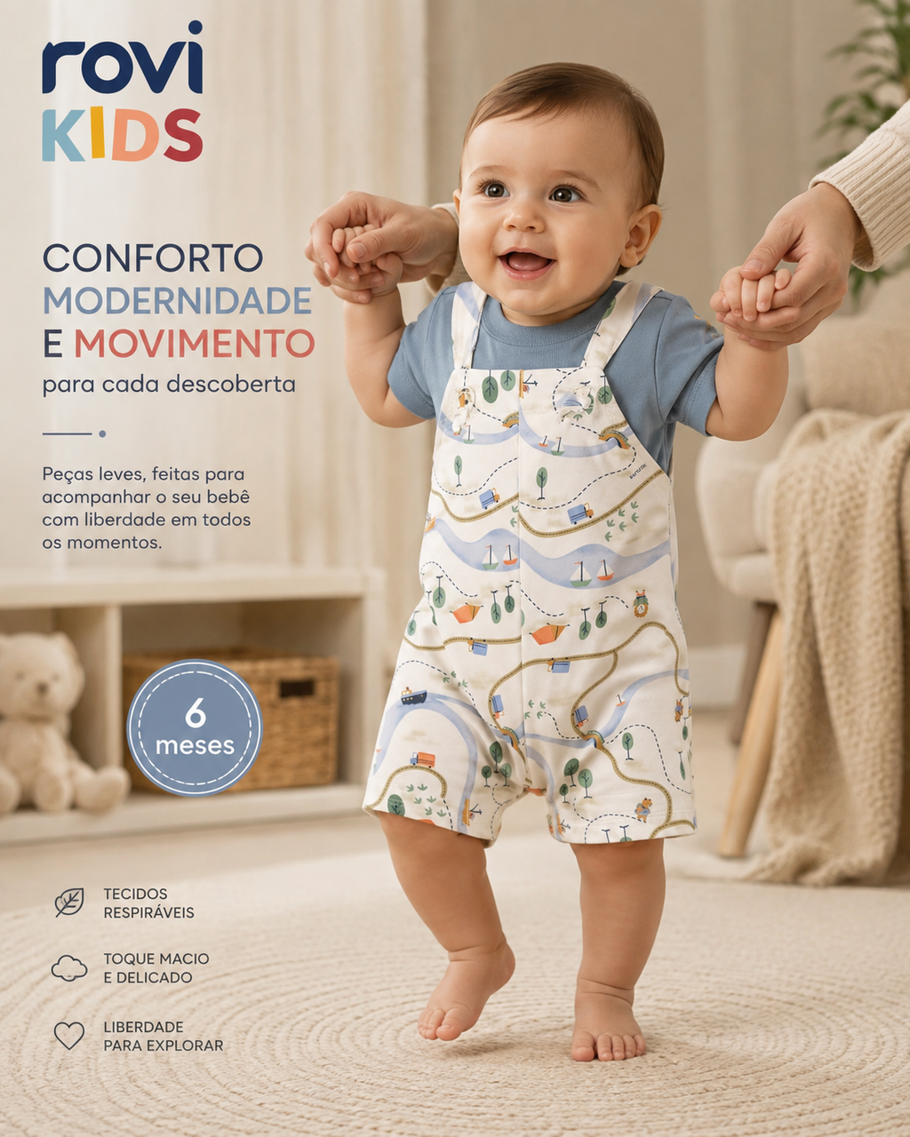 Conjunto Infantil Camiseta E Jardineira 3028760