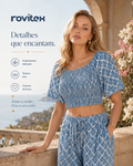 Blusa Feminina Viscotorcion Estampada Rovitex