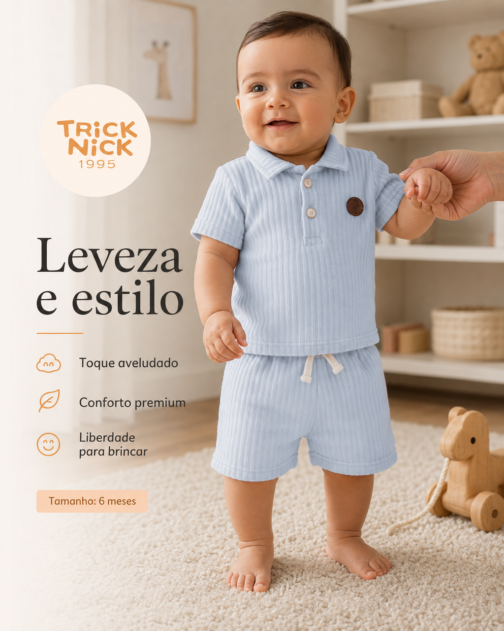 Conjunto Infantil Polo Com Bermuda Trick Nick 1028050