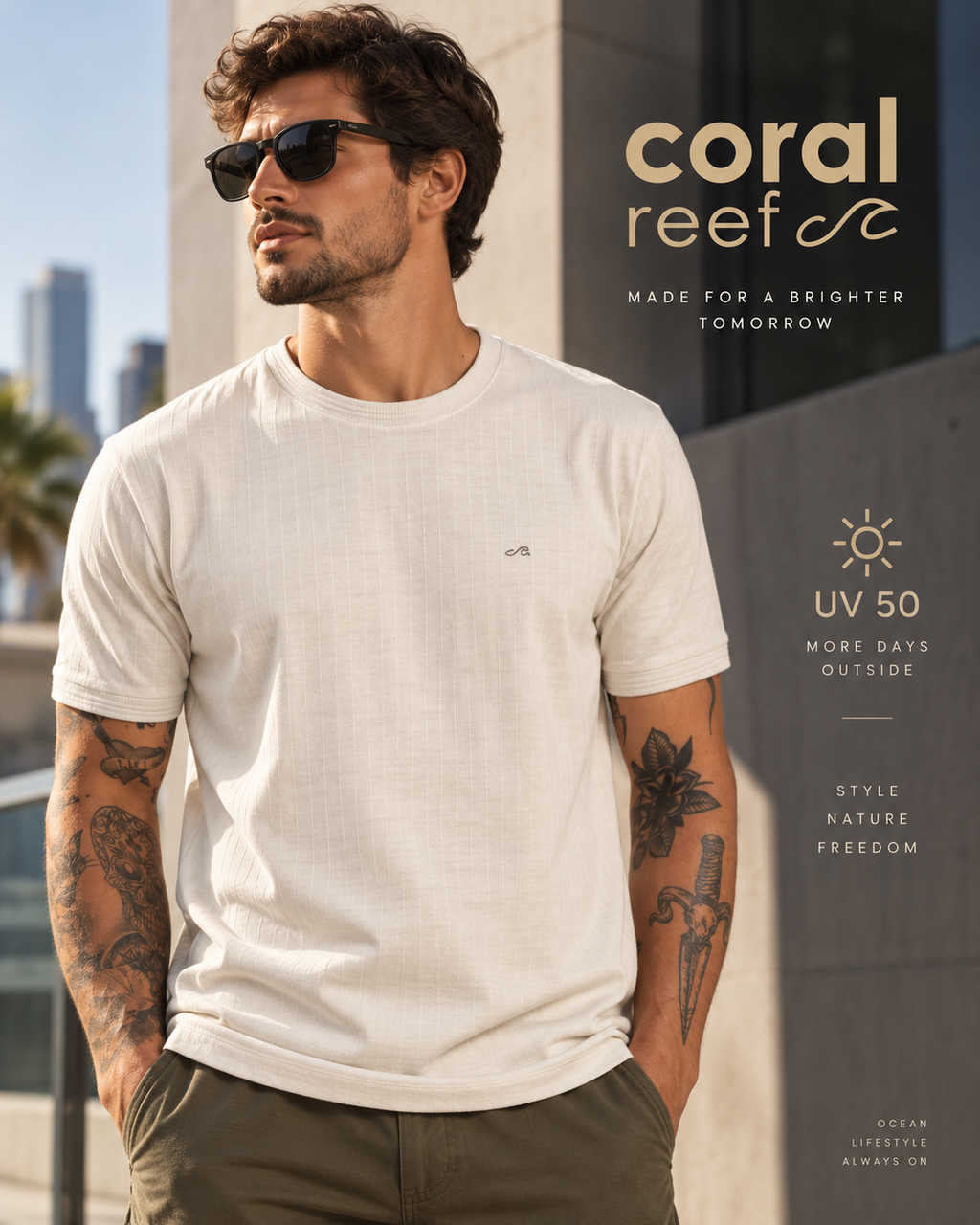 Blusa masculina Coral Reef