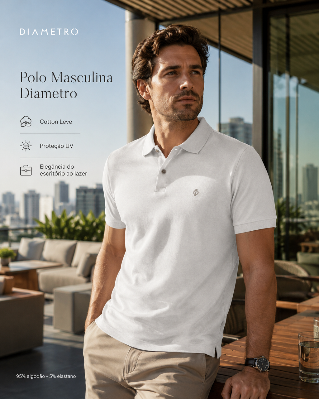 Polo Masculina Básica Diametro
DB00485N