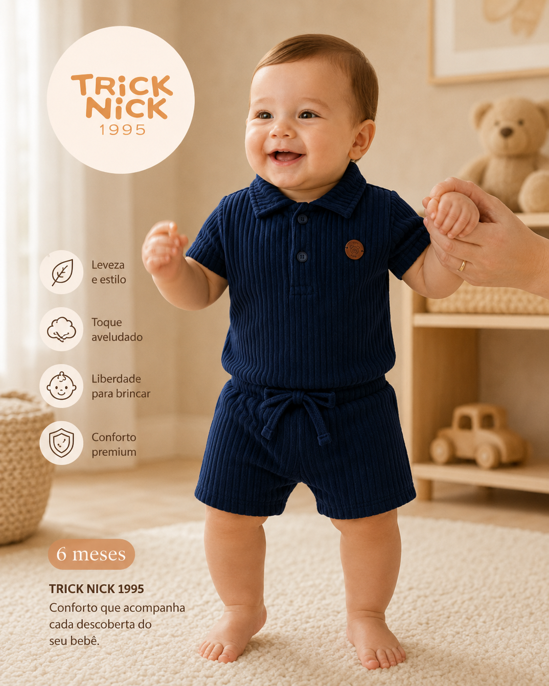 Conjunto Infantil Polo Com Bermuda Trick Nick 1028050