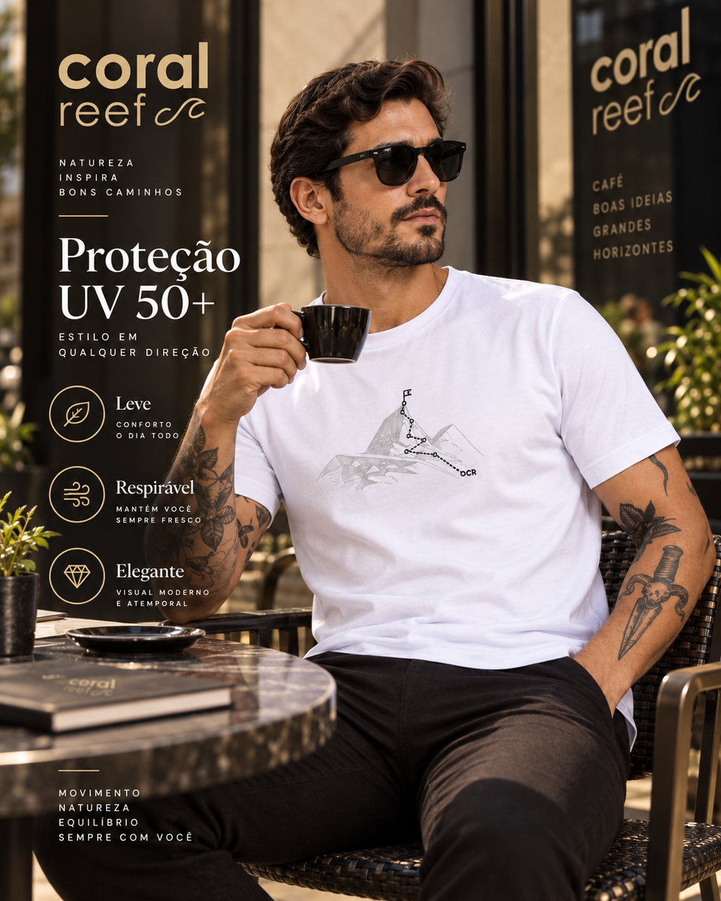 Blusa masculina Coral Reef