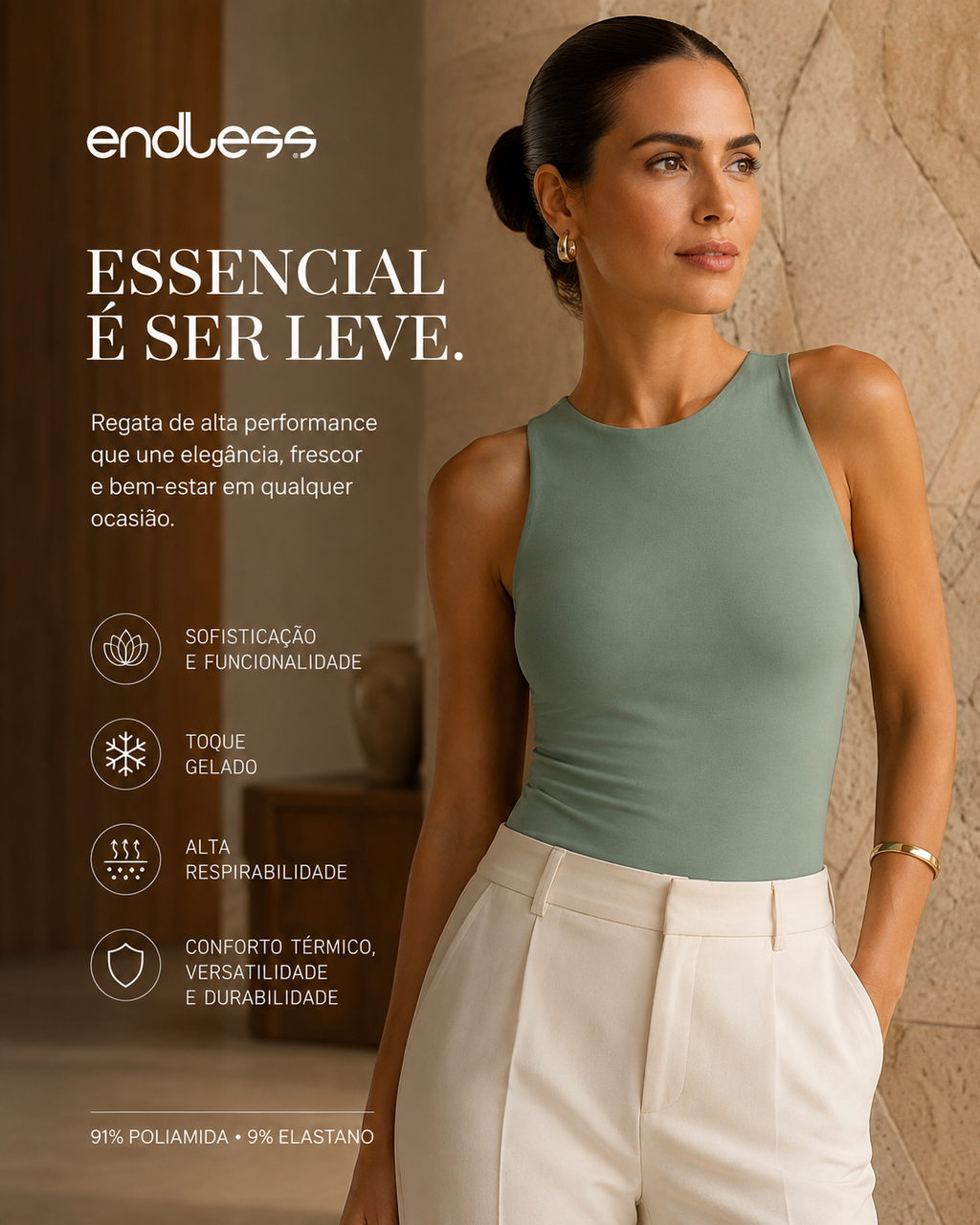 Regata Feminina Endless Polimida E16054