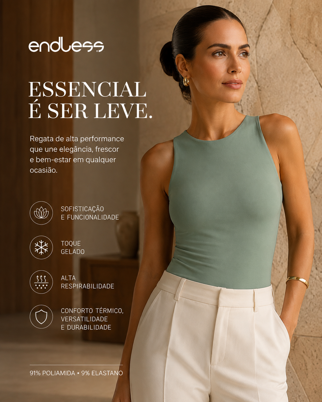 Regata Feminina Endless Polimida E16054