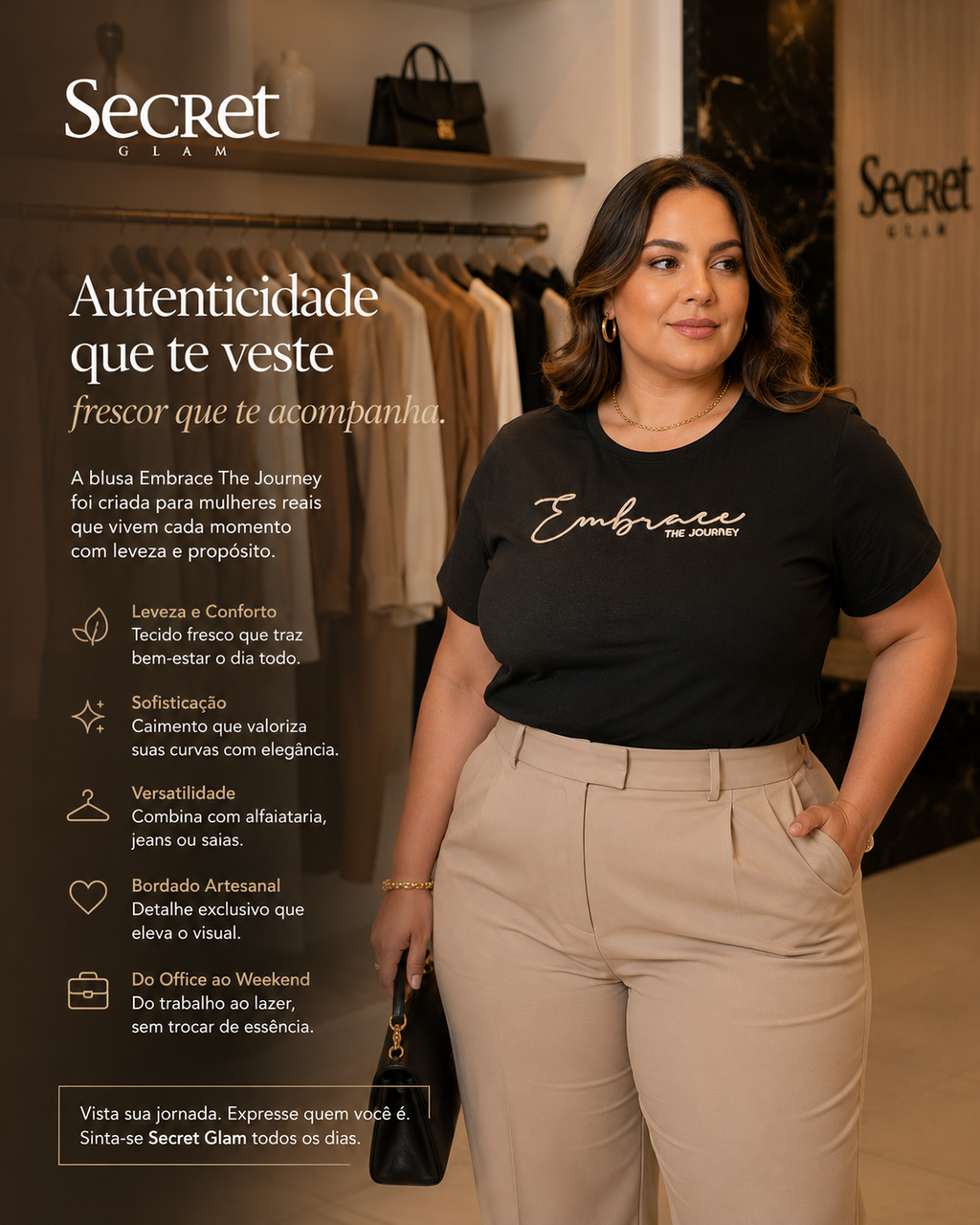 Blusa Feminina Com Bordado Secret Glam S02155