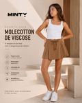 Shorts Saia Feminino Molecotton De Viscose Minty M00575