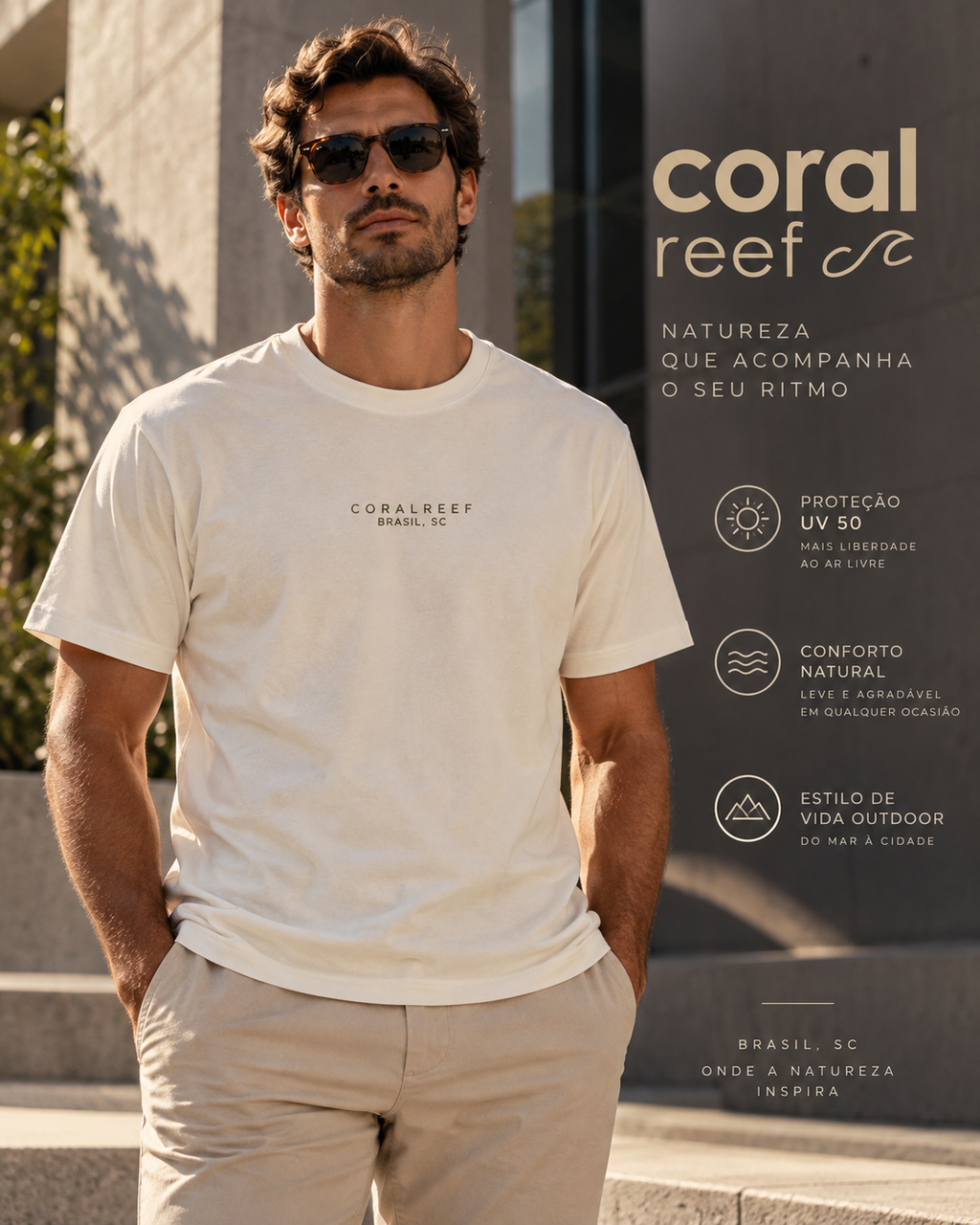 Blusa masculina Coral Reef