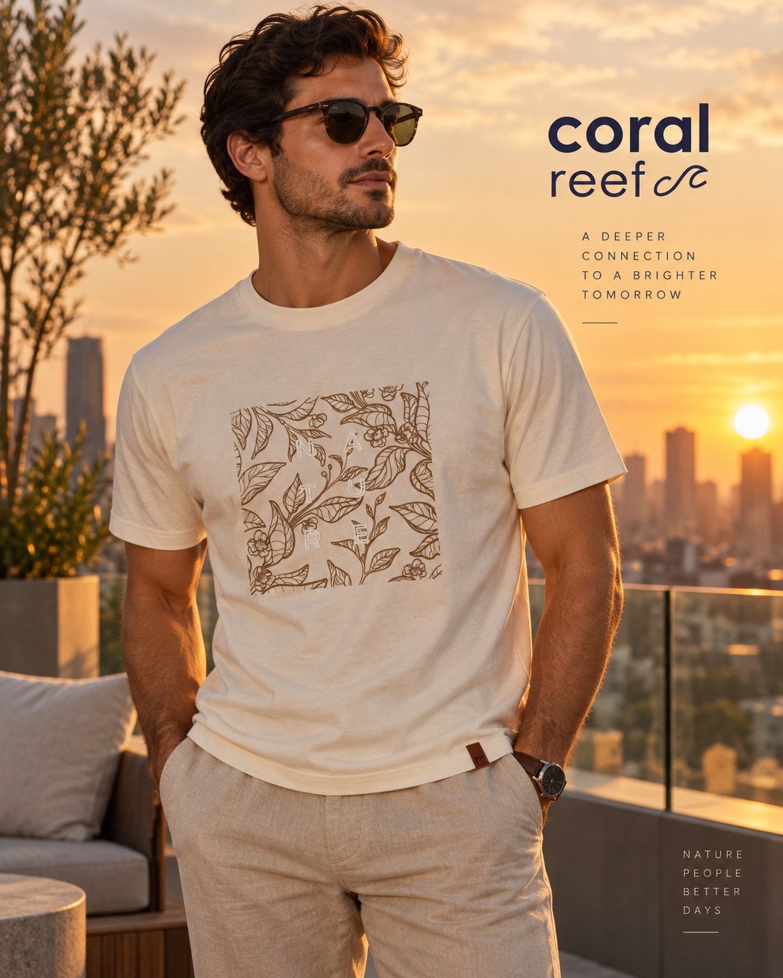Blusa masculina Coral Reef
