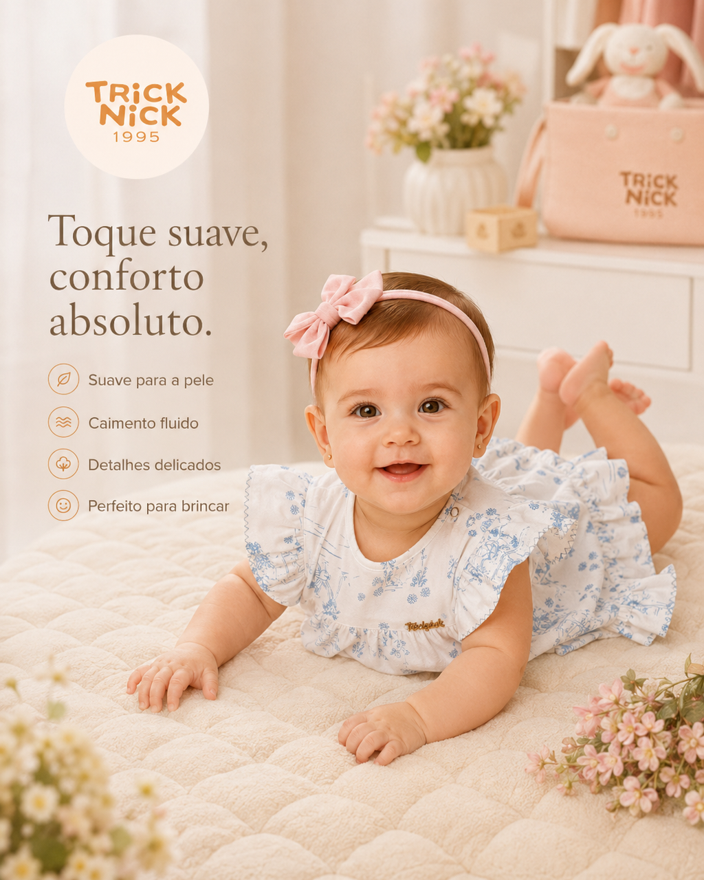 Vestido Infantil Feminino Estampado Trick Nick 1137130