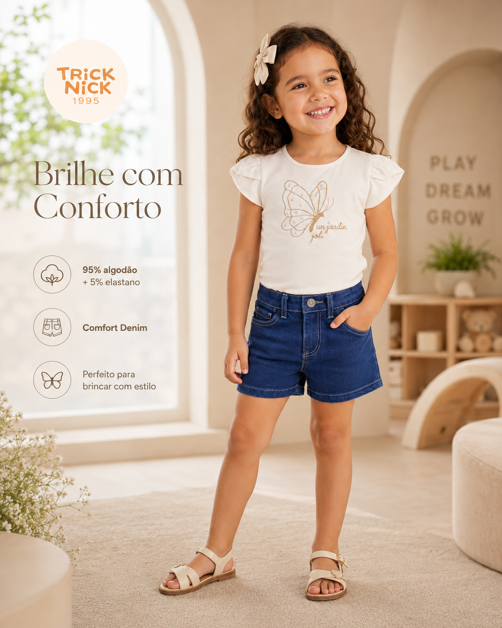 Conjunto Infantil Blusa Com Shorts Trick Nick
 Código: 1171541