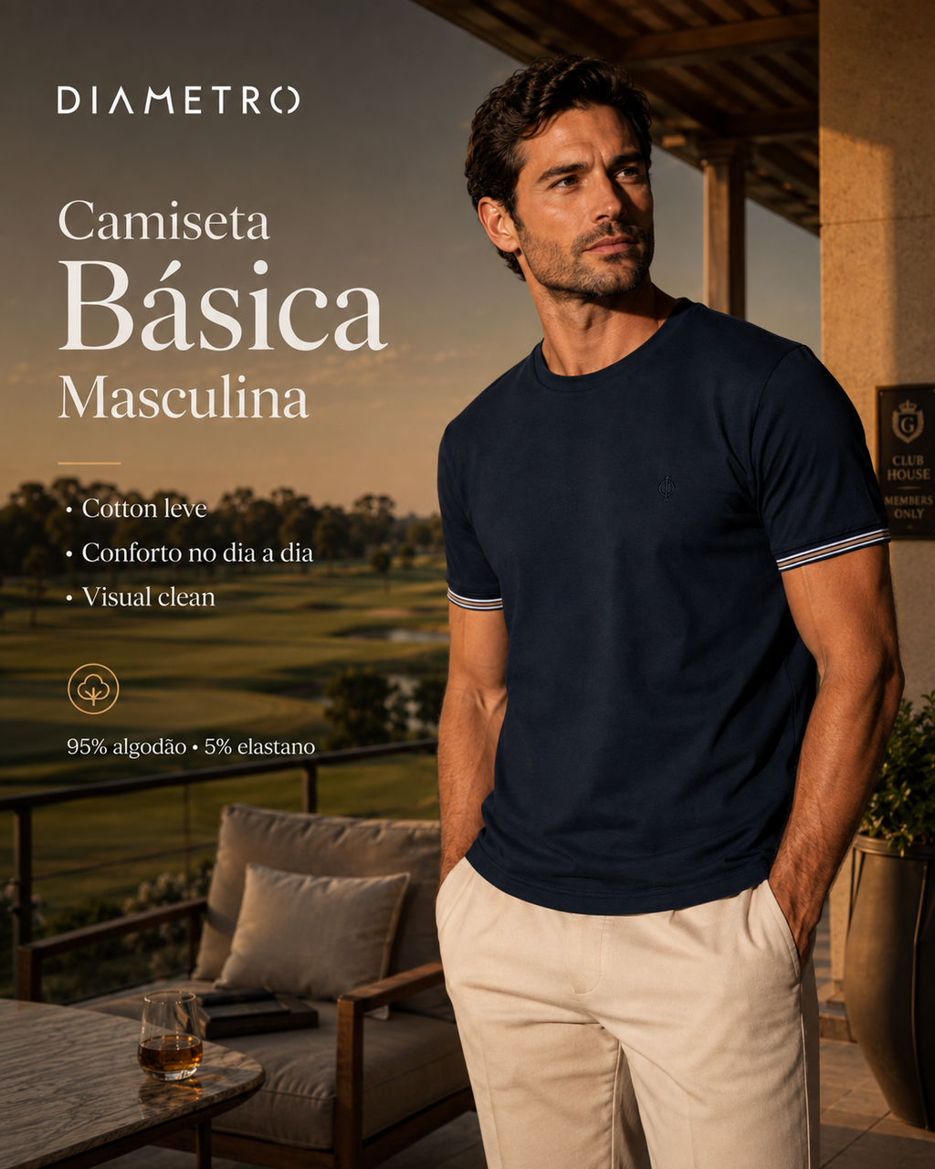 CAMISETA COTTON LEVE MASCULINO DIAMETRO
DB00385