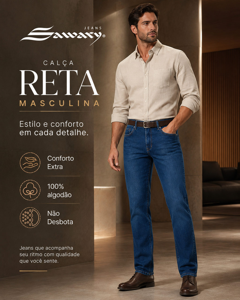 Jeans Sawary reta 282274 (Si Lycra)