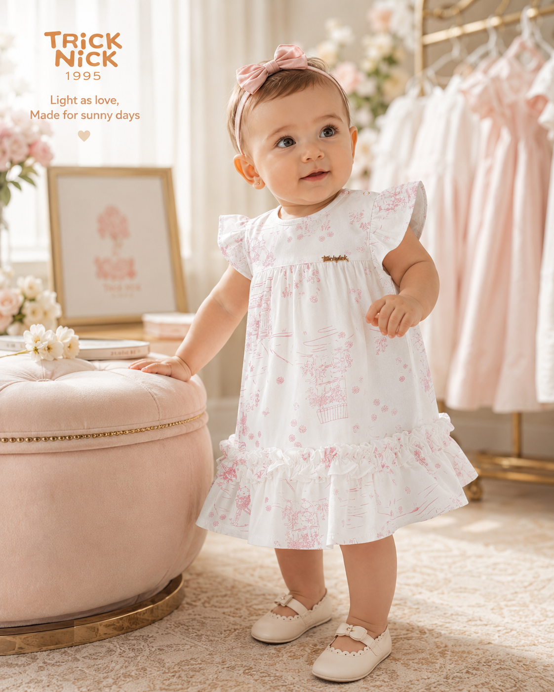 Vestido Infantil Feminino Estampado Trick Nick 1137130