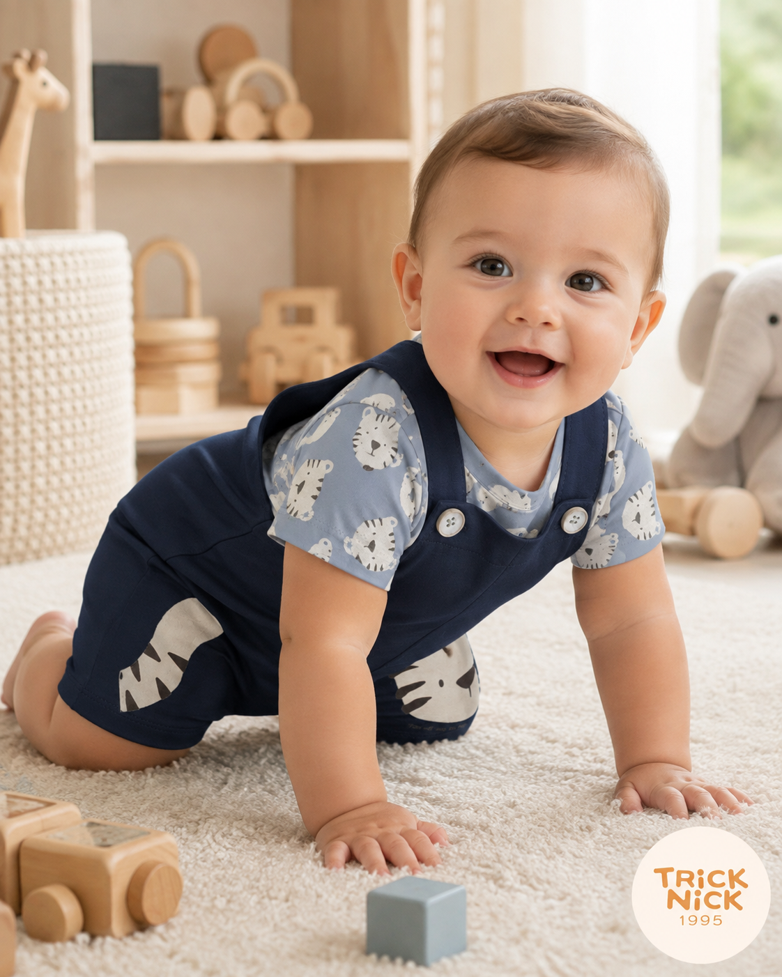 Conjunto Infantil Camiseta E Jardineira Trick Nick 1027411