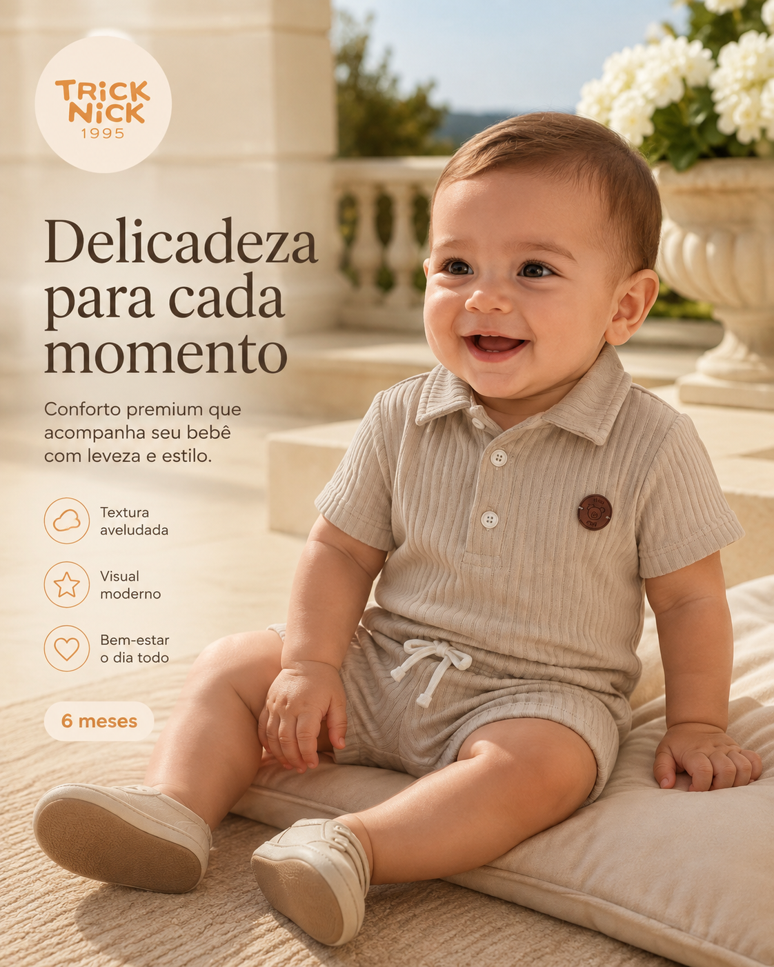 Conjunto Infantil Polo Com Bermuda Trick Nick 1028050