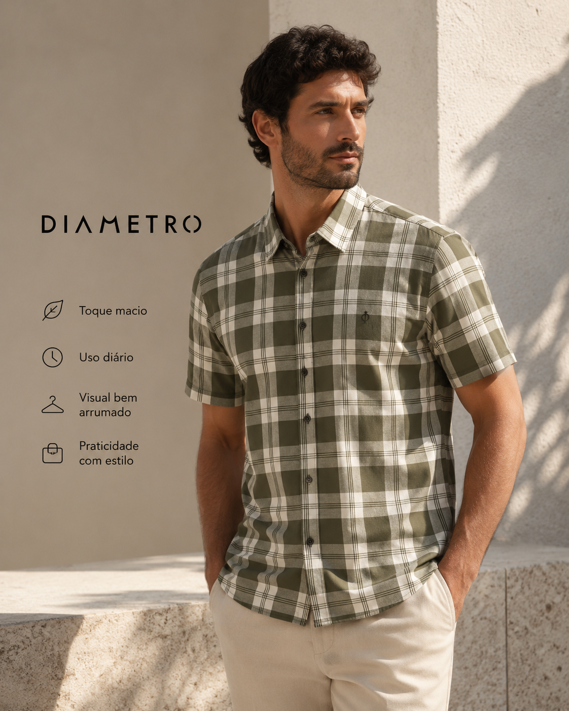 Camisa Masculina Xadrez Diametro
D00647