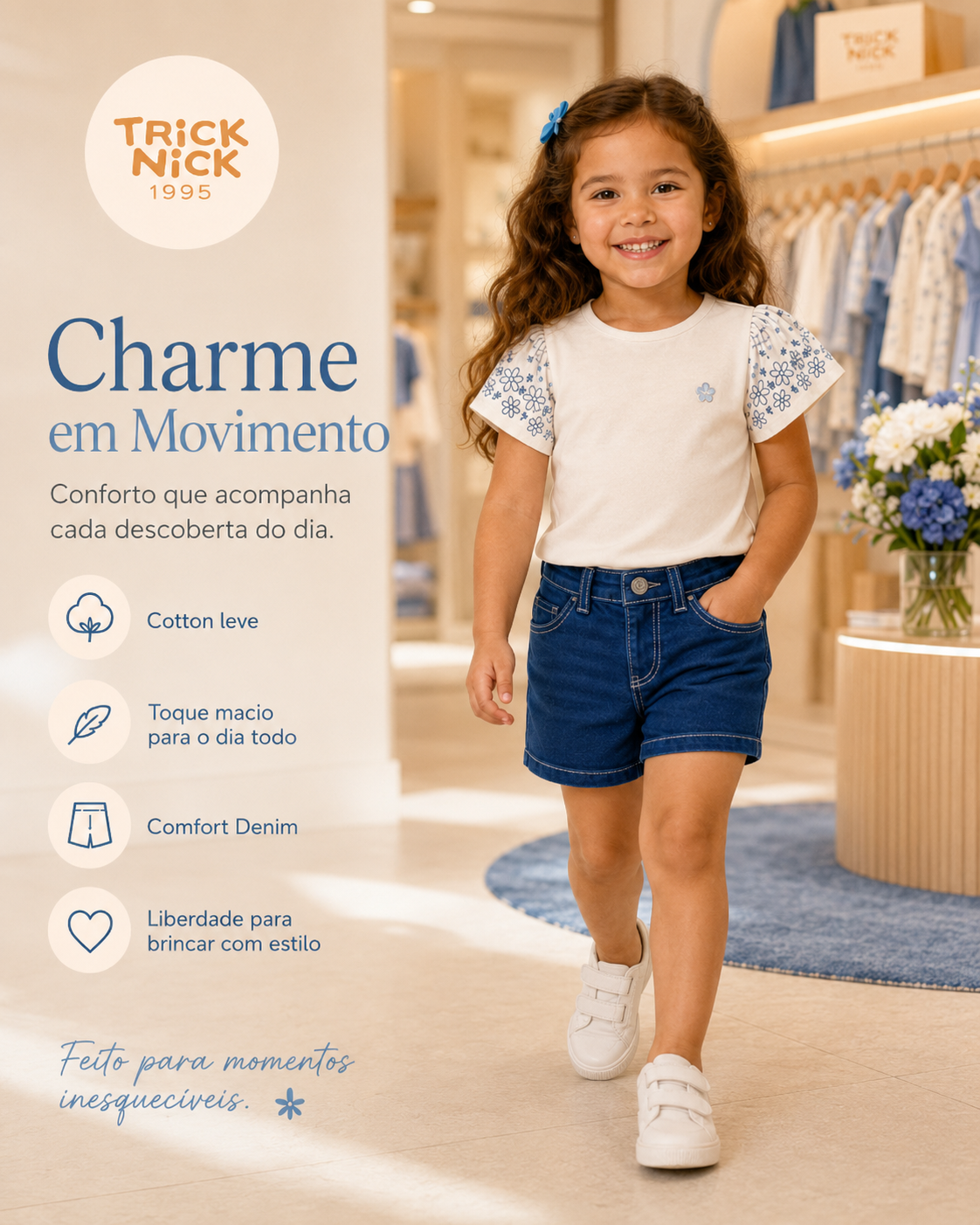 Conjunto Infantil Blusa Com Shorts Trick Nick 1171531