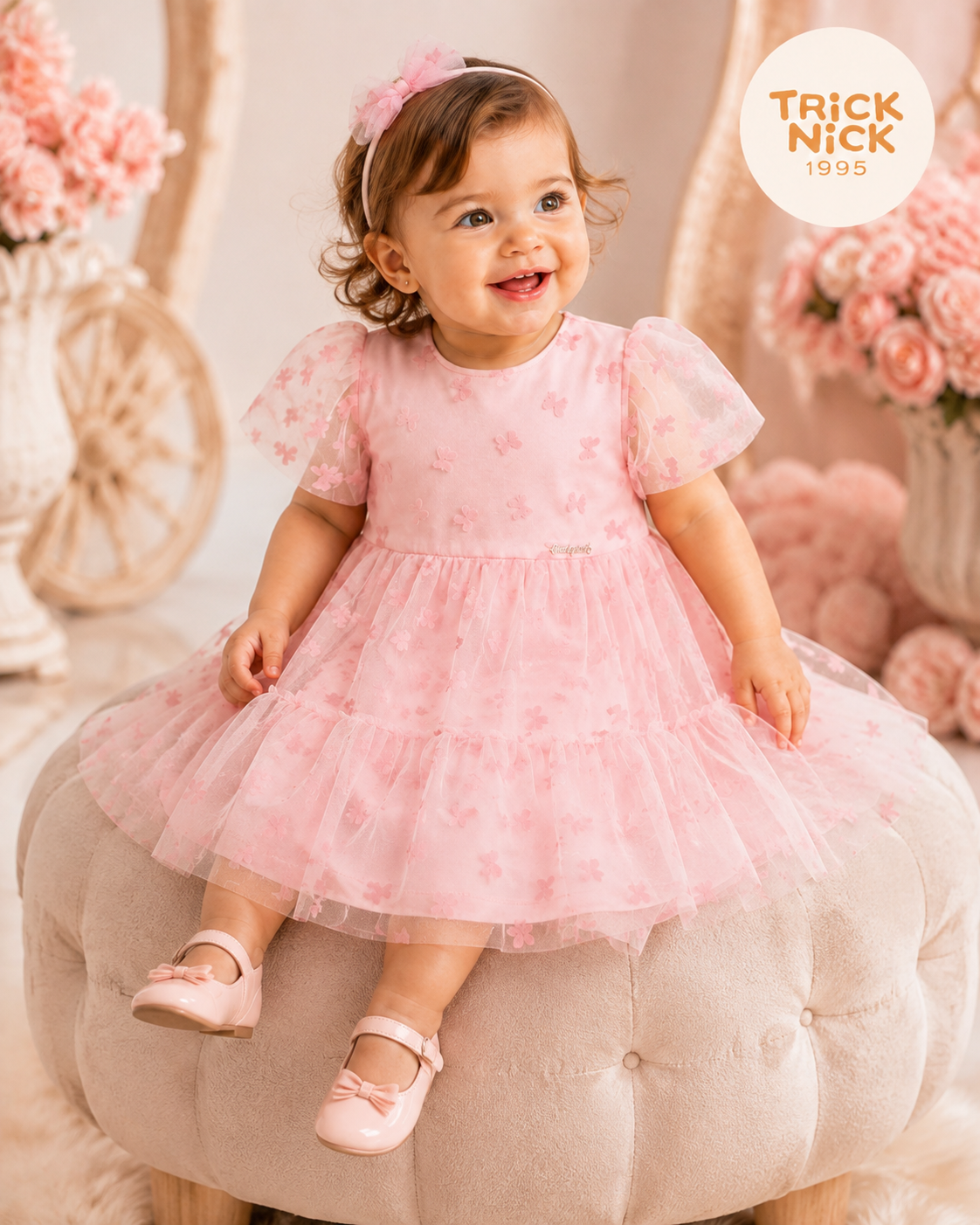 Vestido Feminino Infantil Com Tule Trick Nick 1171361