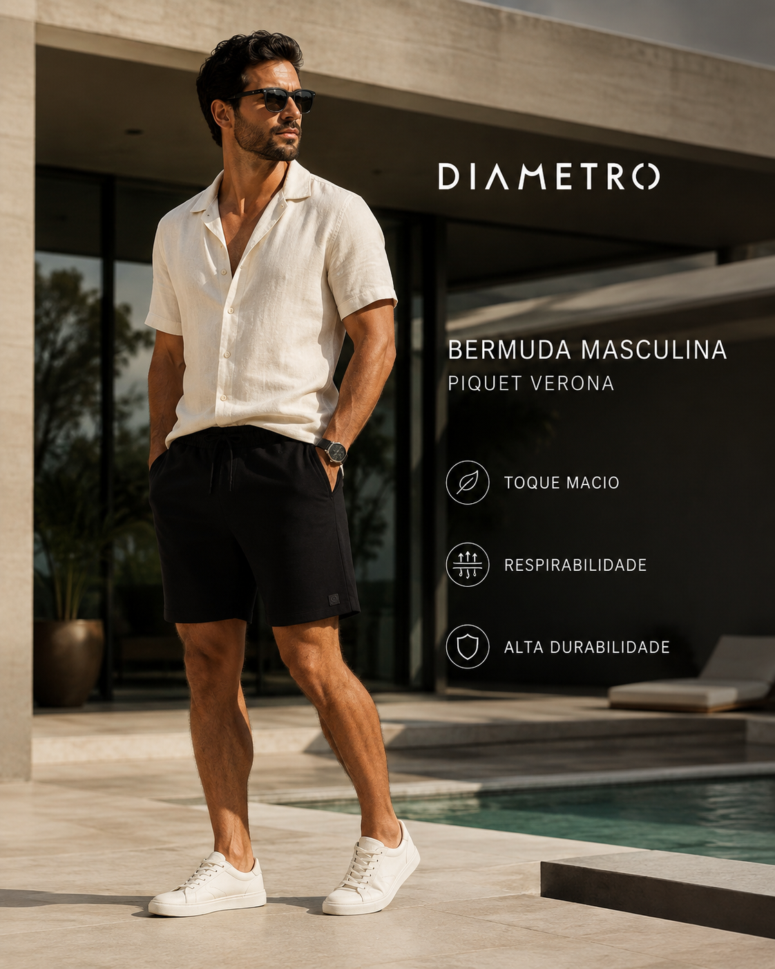 Bermuda Masculina Piquet Verona Diametro D011185