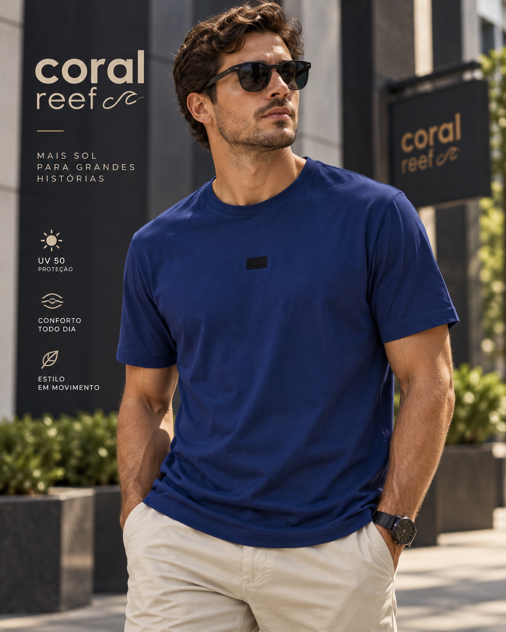 Blusa masculina Coral Reef