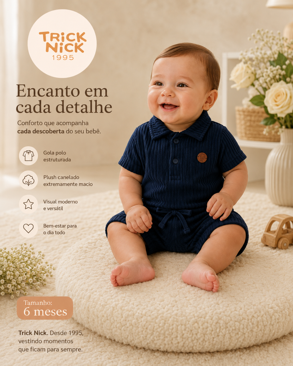Conjunto Infantil Polo Com Bermuda Trick Nick 1028050