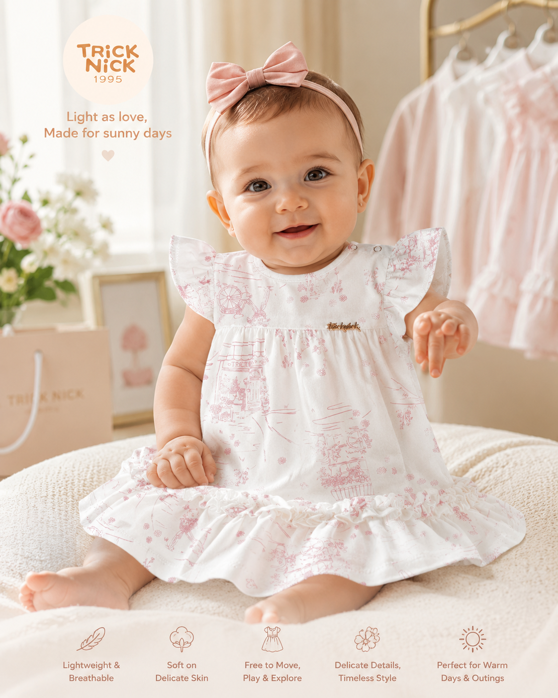 Vestido Infantil Feminino Estampado Trick Nick 1137130