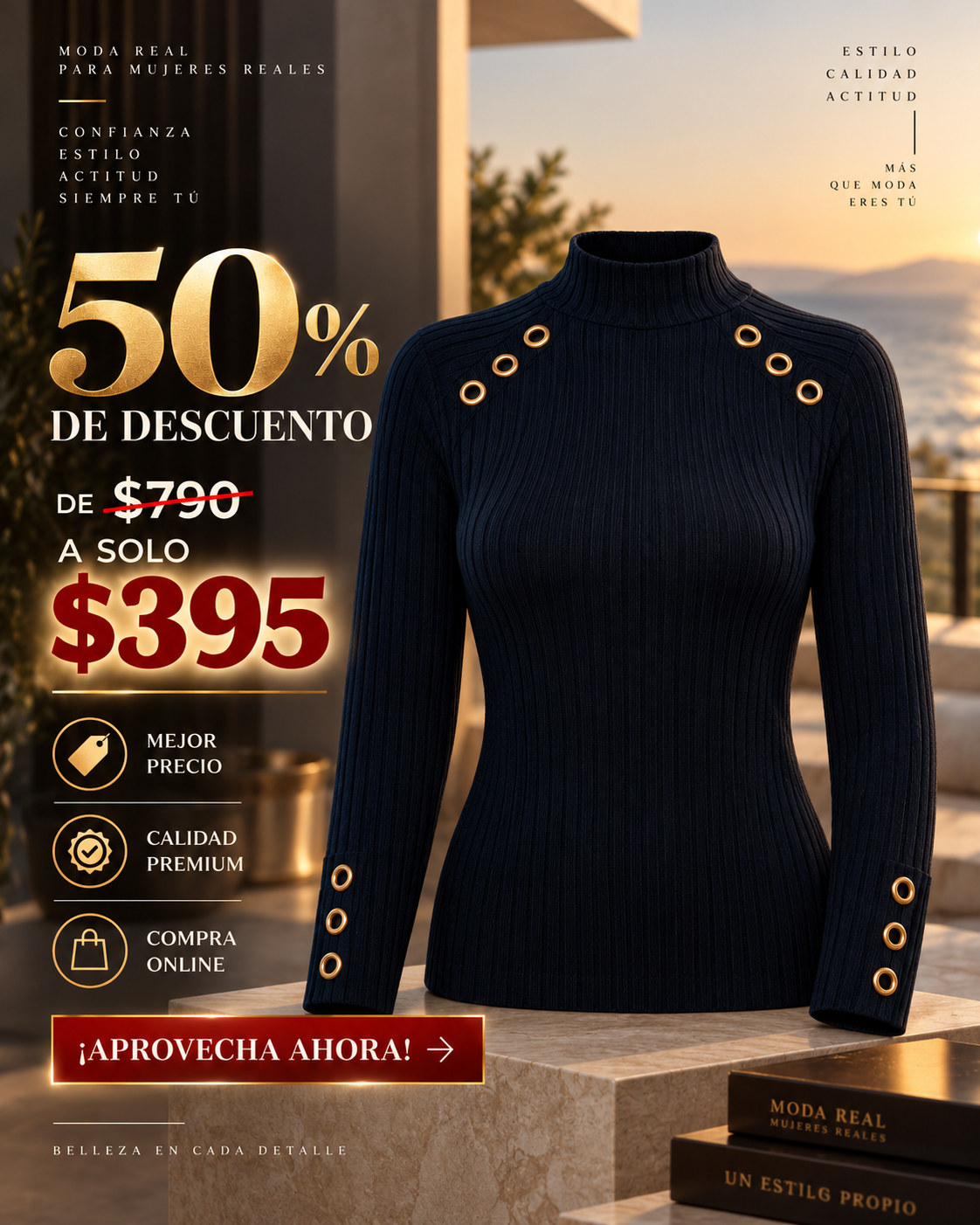 Blusa Oferta azul escuro