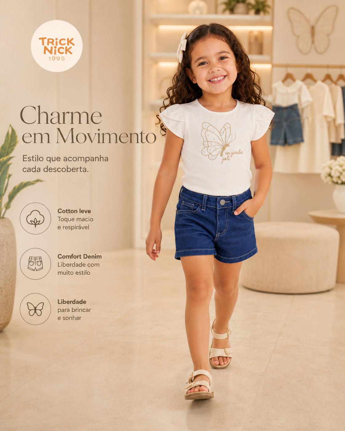 Conjunto Infantil Blusa Com Shorts Trick Nick
 Código: 1171541