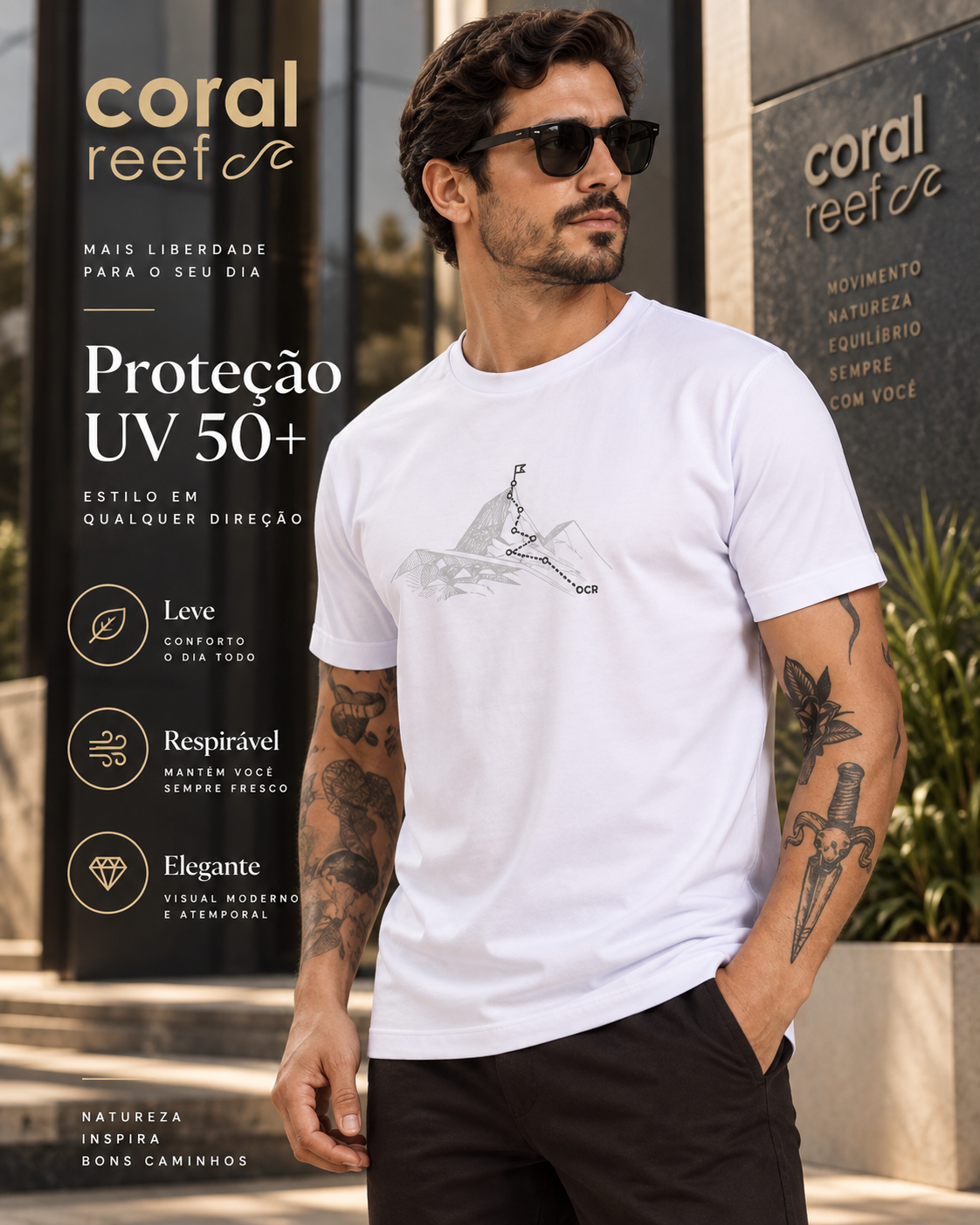 Blusa masculina Coral Reef