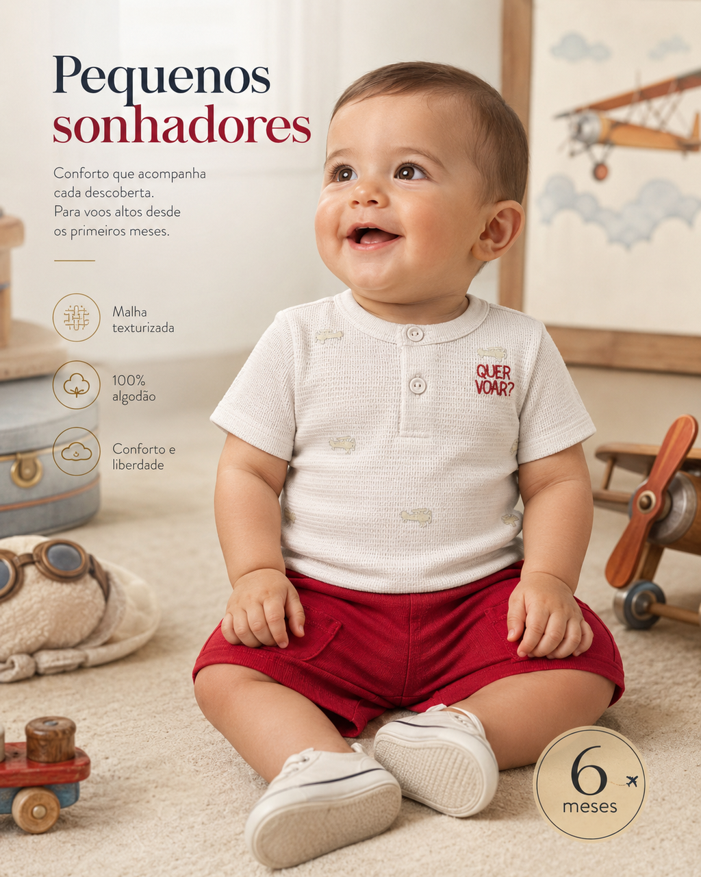 Conjunto Camiseta Com Bermuda Infantil Rovi Kids
 Código: 3029110