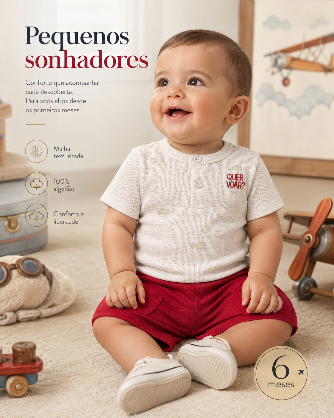 Conjunto Camiseta Com Bermuda Infantil Rovi Kids
 Código: 3029110