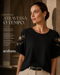 Blusa Feminina Com Bordado E Manga Raglan Endless E16063