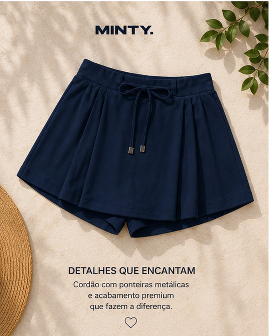 Shorts Saia Feminino Molecotton De Viscose Minty M00575