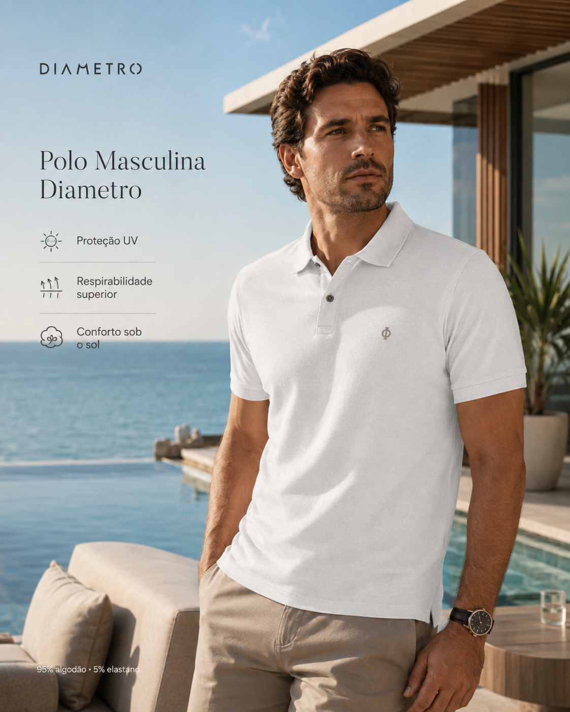 Polo Masculina Básica Diametro
DB00485N