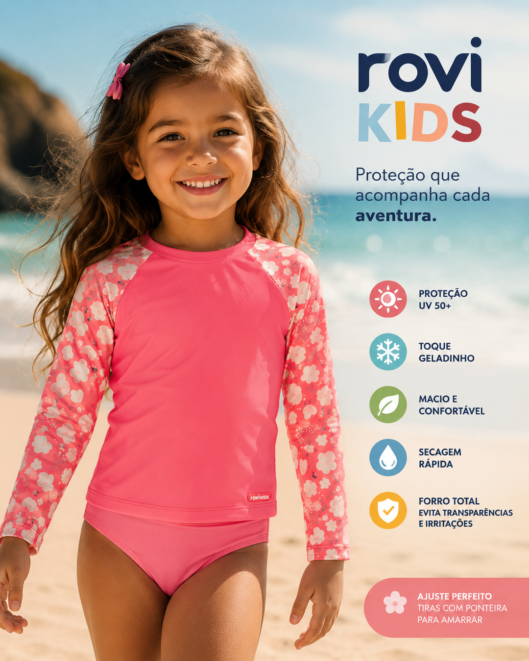 Conjunto Bíquini Infantil Proteção UV Rovi Kids 3146402