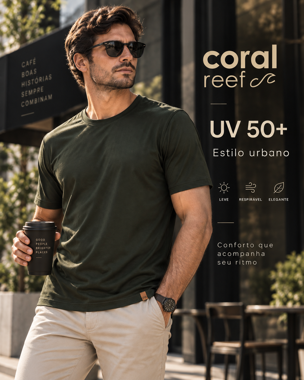 Blusa masculina Coral Reef