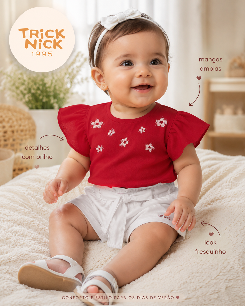Conjunto Feminino Blusa Com Shorts Trick Nick 1171490