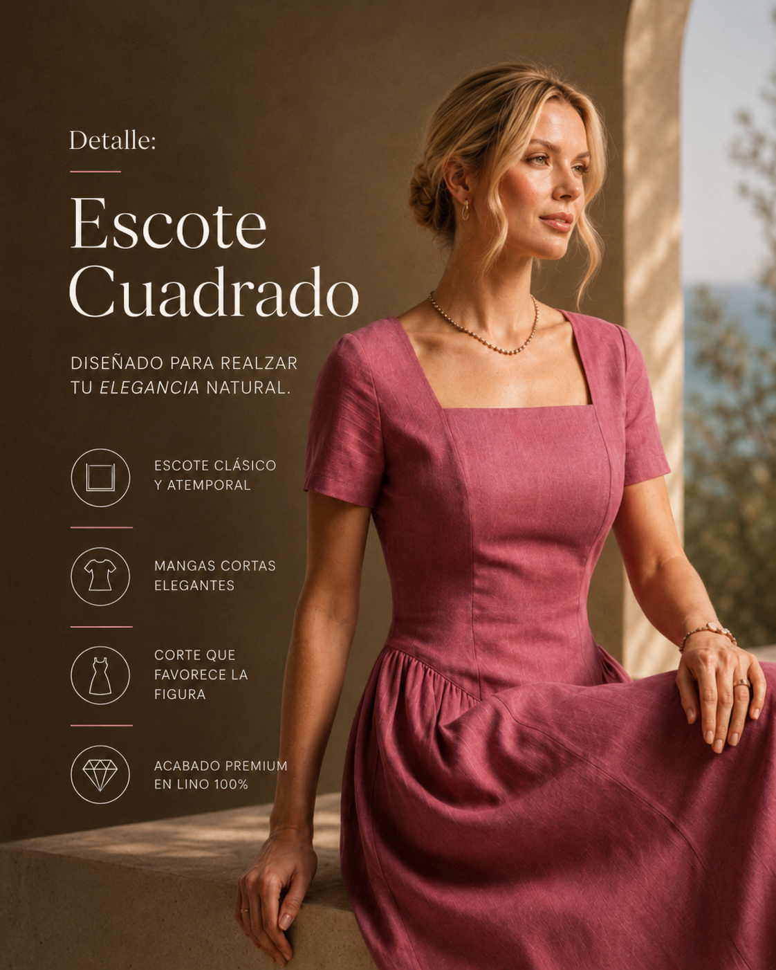 Vestido Midi em Tecido em Linho - Ref: G80417