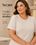 Blusa Manga Curta Feminina Secret Glam S02106