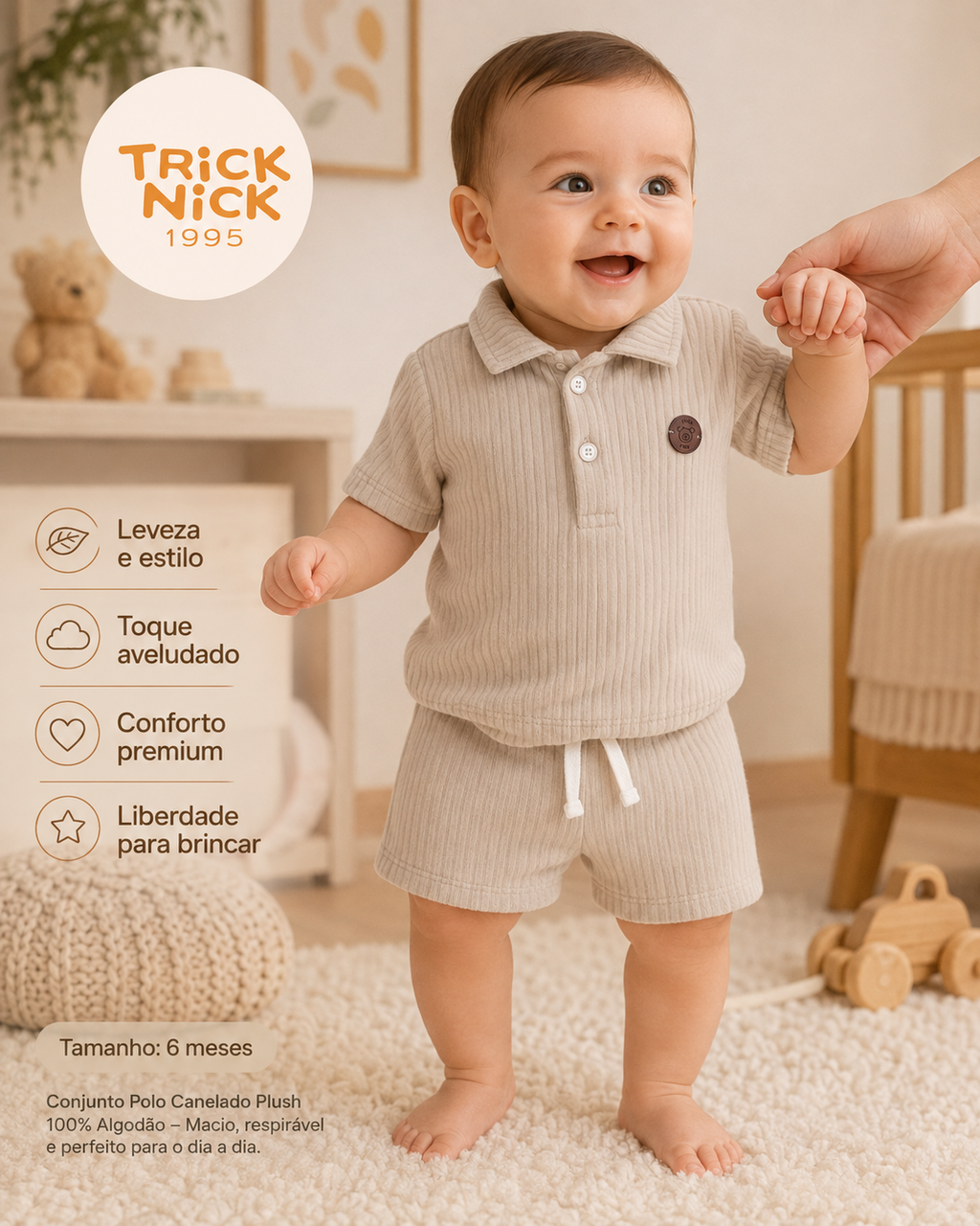 Conjunto Infantil Polo Com Bermuda Trick Nick 1028050